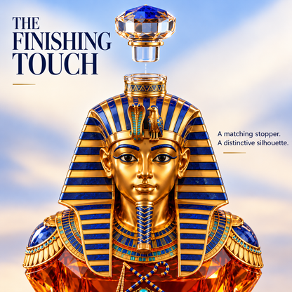 👑 Tutankhamun’s Legacy Whiskey Decanter — Blue & Gold Limited Custom Edition