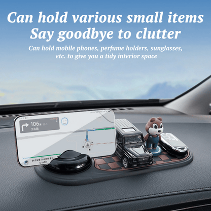 Woyuosn Multifunction Car Mat with Phone Holder Hidden Number Plate