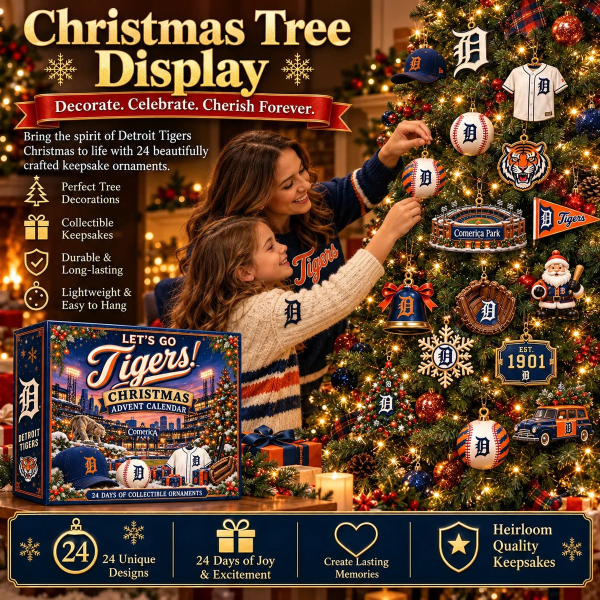 🎄 Let’s Go Tigers! Baseball Christmas Advent Calendar