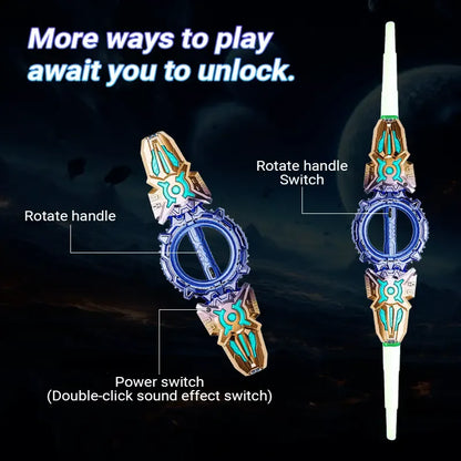 ⚔️🌈 24-Color Retractable LED Light Sword – Spinning Dual-Blade Fun for Cosplay & Parties ✨
