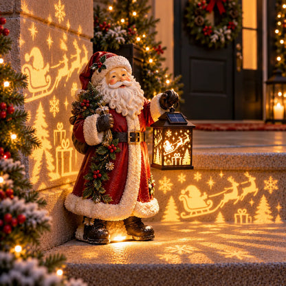 ⛄✨ Solar Christmas Step Light – Snowman Design with Holy Family Projection 🎄