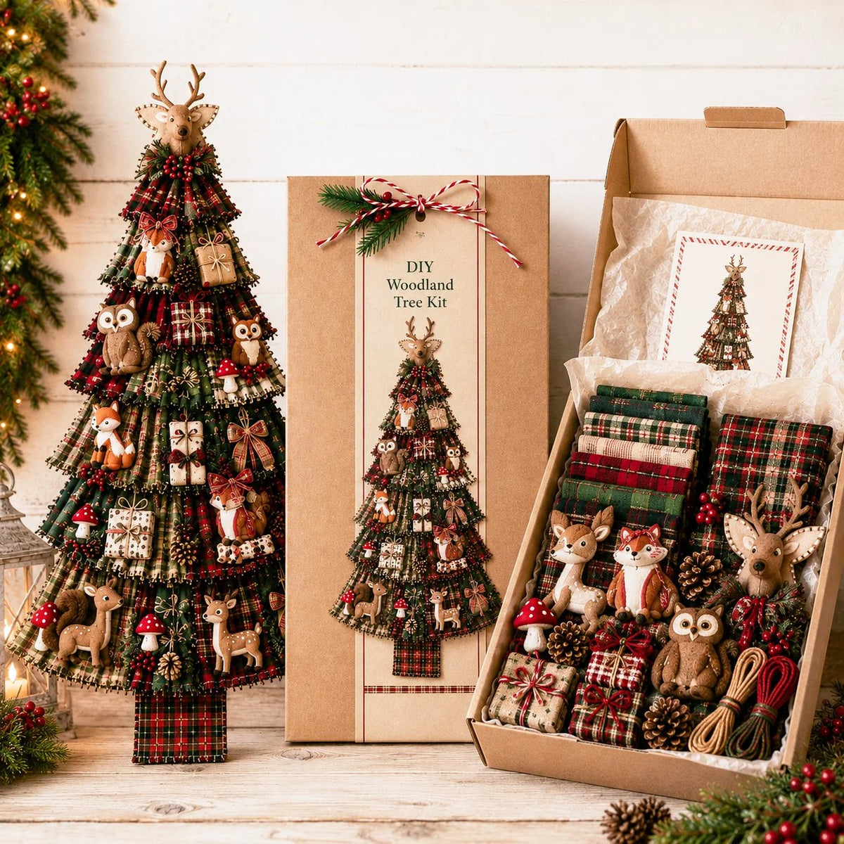 🎄Beginner-Friendly DIY Oversized Patchwork Christmas Tree Door Hanging Kit