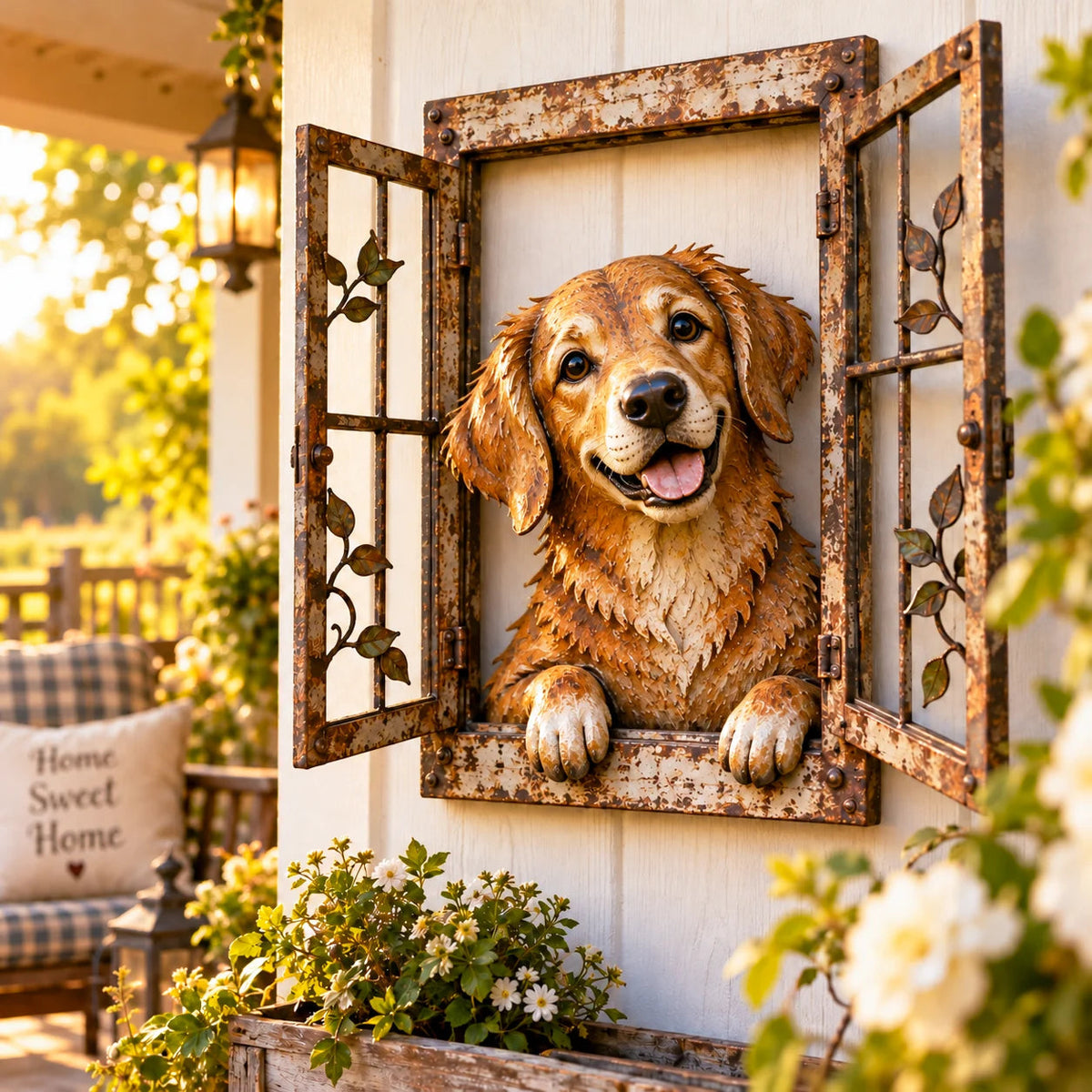 Rustic Peek-a-boo Animal Window - Handcrafted Iron Wall Art That Brings A Little Woodland Charm Home 🌿