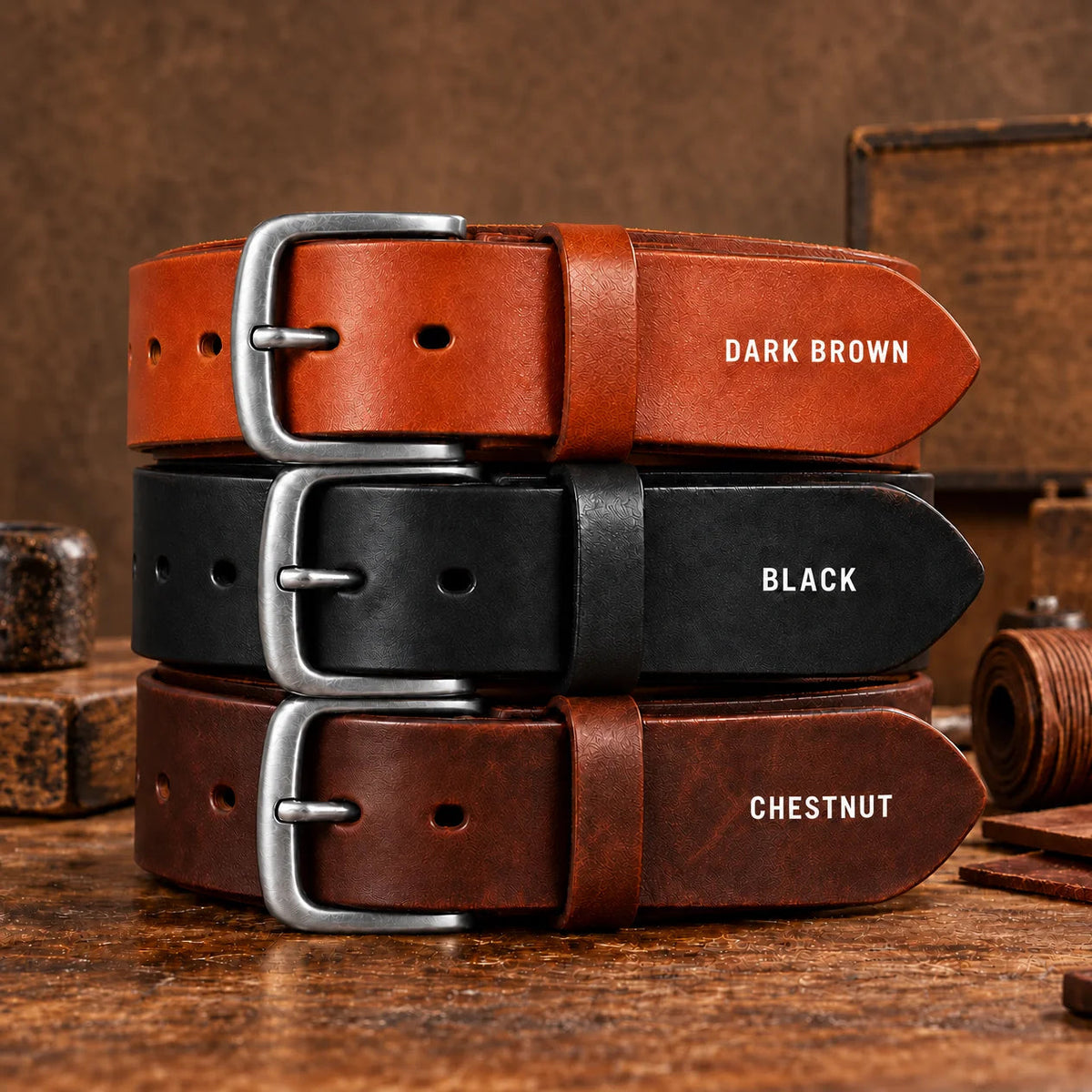 🔥 Handmade Full-Grain Buffalo Leather Belt – Built to Last
