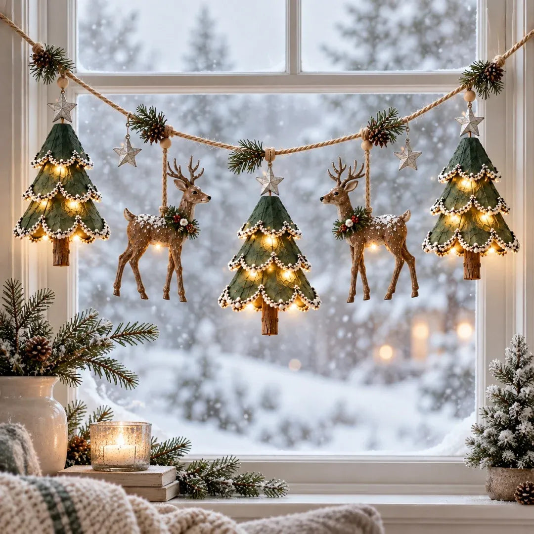 ⏰ LAST DAY 50% OFF - 🦌 Lighted Woodland Christmas Garland