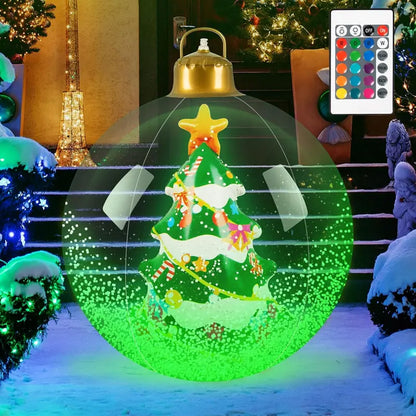 🎄✨ Glowing Christmas Ball LED Outdoor Decor – Festive Light-Up Ornaments in 4 Holiday Designs