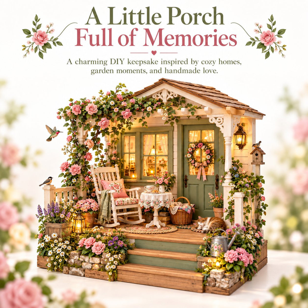 🌸 Build Your Own Cozy Cottage Porch Garden 🪑