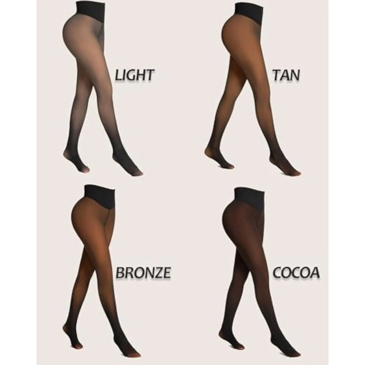 🧦 Fleece Lined Fake Translucent Tights | High Waist Butt Lifting Thermal Pantyhose for Women