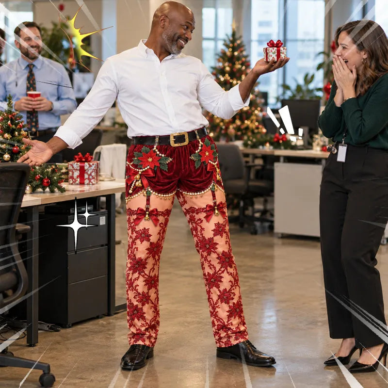 🎄 Funny Christmas Illusion Pants – Hilarious Holiday Party Outfit 😂