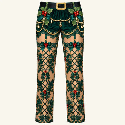 🎄 Funny Christmas Illusion Pants – Hilarious Holiday Party Outfit 😂