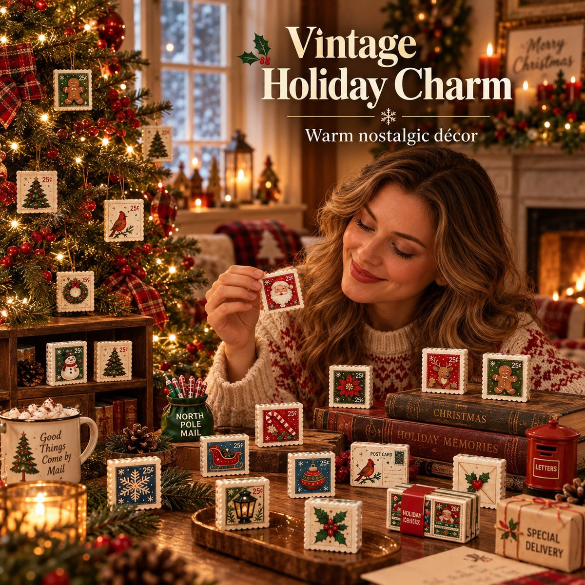 📮 Stamp Your Way to Christmas:  24 DAYS Christmas Stamps Advent Calendar