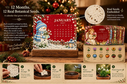 🎄🗓️ Christmas Limited-Edition-49% OFF — 🪴✨ 2027 Eco-Friendly Plantable 'Eternal' Seed Calendar