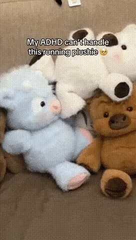 Running Scottish Highland Cow Stuffed Animal
