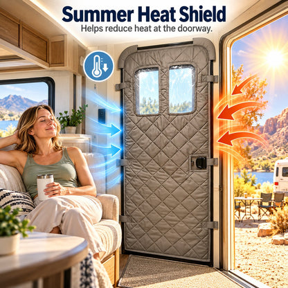 Camper Door Thermal Insulation Cover for RV Camping Life