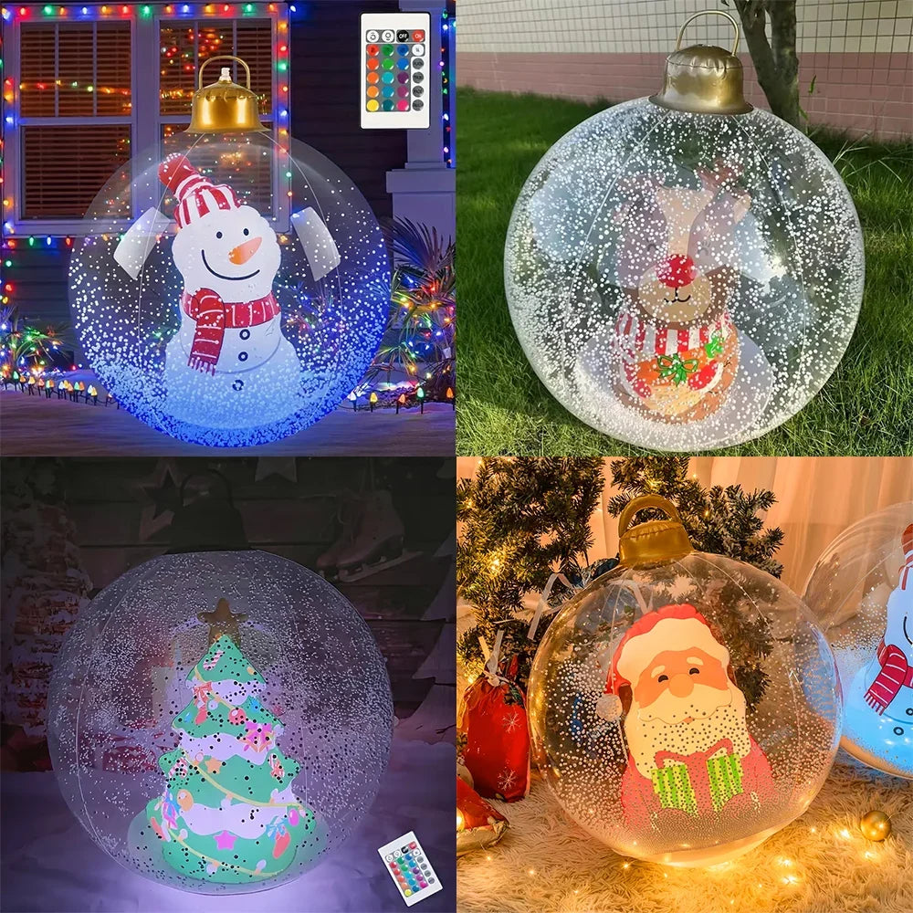 Glowing Christmas Ball, Outdoor Decoration With LED Lights