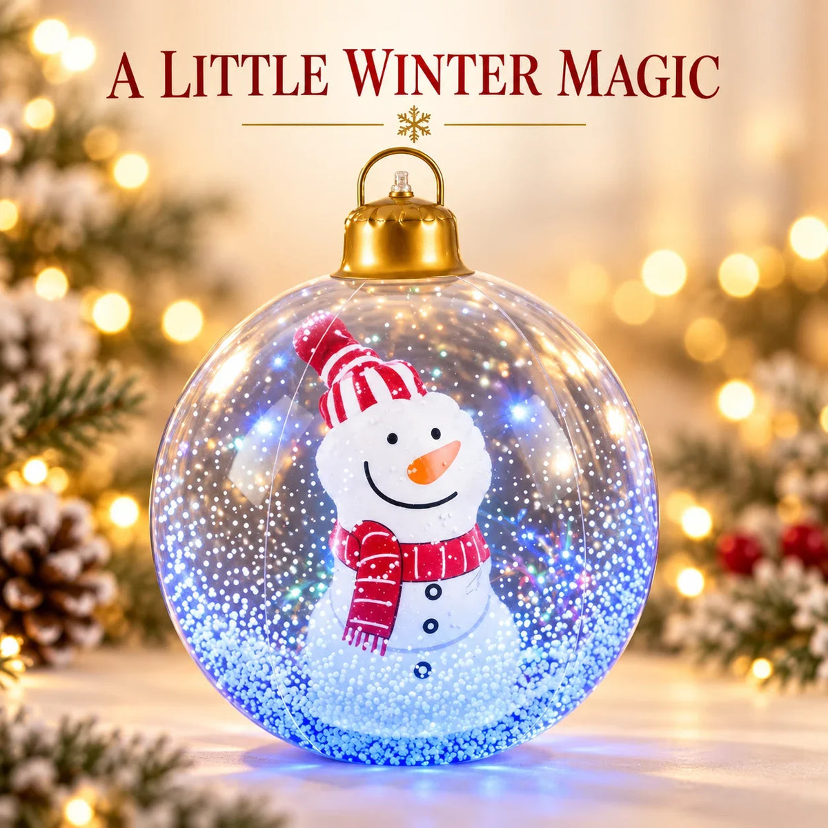 Glowing Christmas Ball, Outdoor Decoration With LED Lights