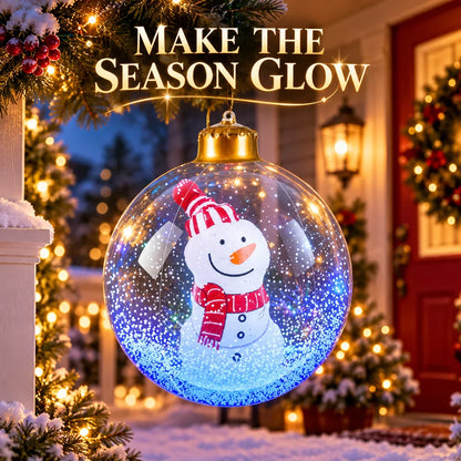 🎄✨ Glowing Christmas Ball LED Outdoor Decor – Festive Light-Up Ornaments in 4 Holiday Designs