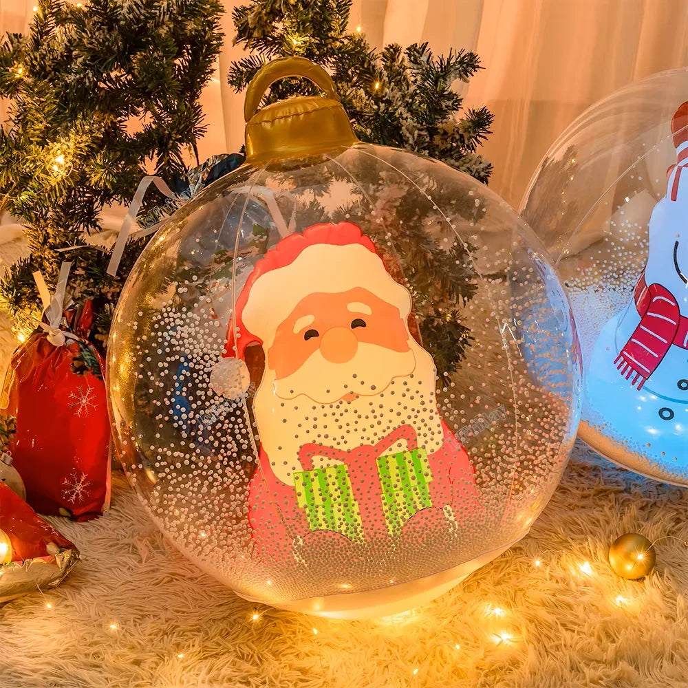 🎄✨ Glowing Christmas Ball LED Outdoor Decor – Festive Light-Up Ornaments in 4 Holiday Designs