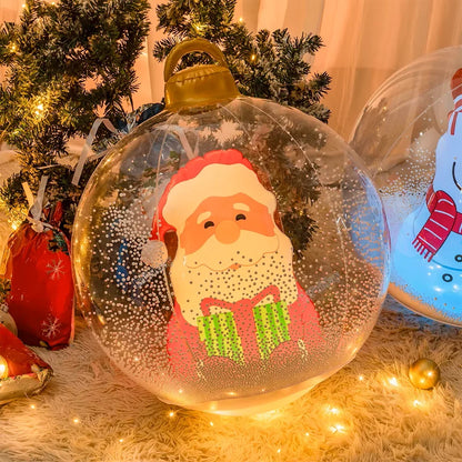 🎄✨ Glowing Christmas Ball LED Outdoor Decor – Festive Light-Up Ornaments in 4 Holiday Designs