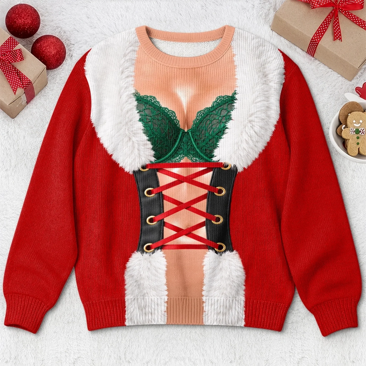 Funny Sexy Santa Ugly Christmas Sweatshirt