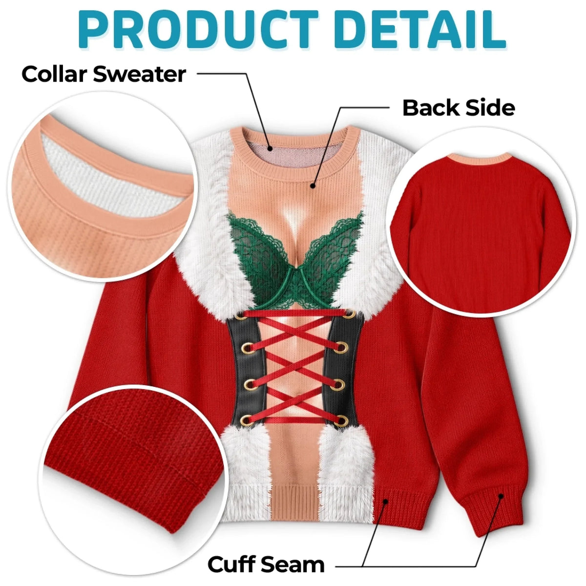 Funny Sexy Santa Ugly Christmas Sweatshirt