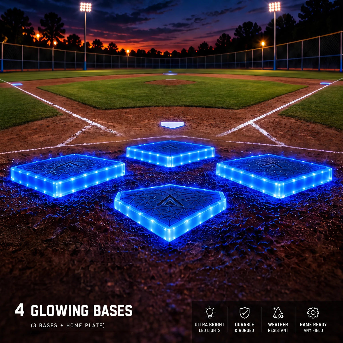 Night‑Time Softball Playing Set