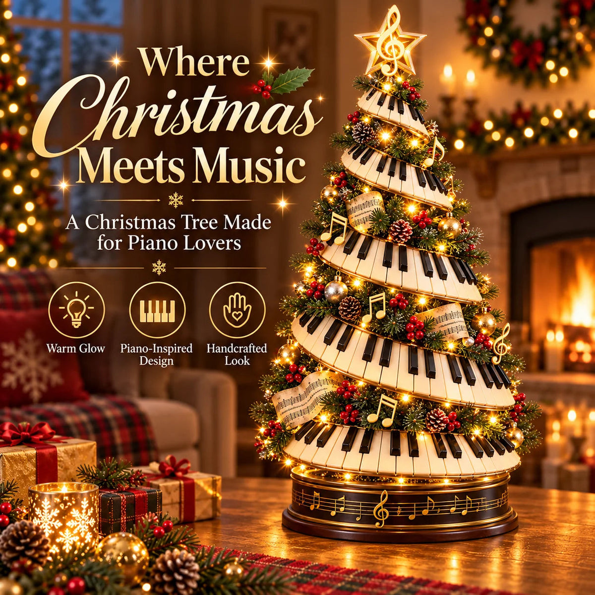 🎹 The Pianist’s Lighted Christmas Tree