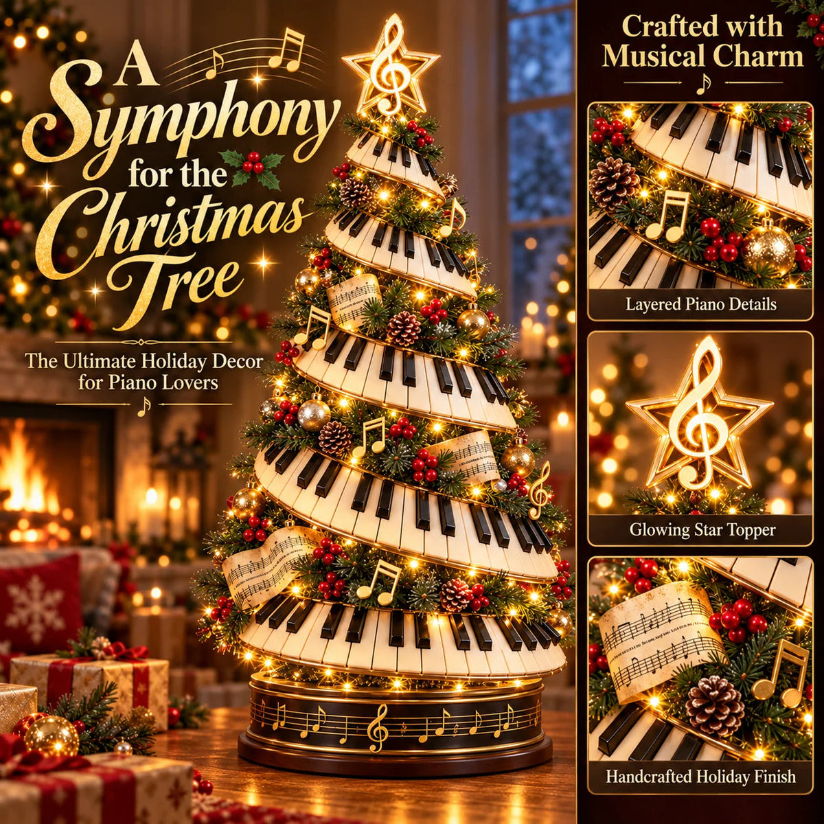 🎹 The Pianist’s Lighted Christmas Tree