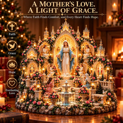 🌹 A Mother's Love, A Light of Grace – Light-Up Virgin Mary Sanctuary ✨