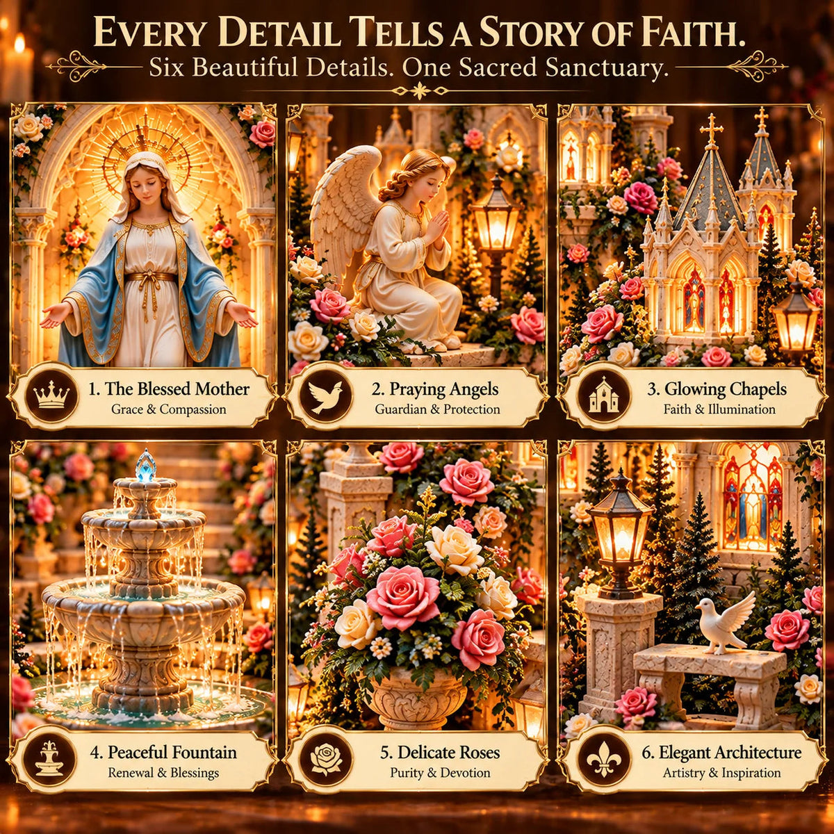 🌹 A Mother's Love, A Light of Grace – Light-Up Virgin Mary Sanctuary ✨
