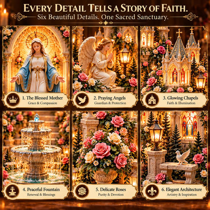 🌹 A Mother's Love, A Light of Grace – Light-Up Virgin Mary Sanctuary ✨