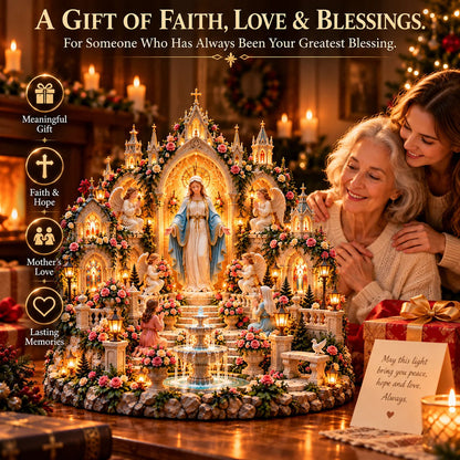 🌹 A Mother's Love, A Light of Grace – Light-Up Virgin Mary Sanctuary ✨