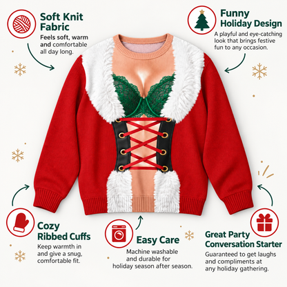 Funny Sexy Santa Ugly Christmas Sweatshirt