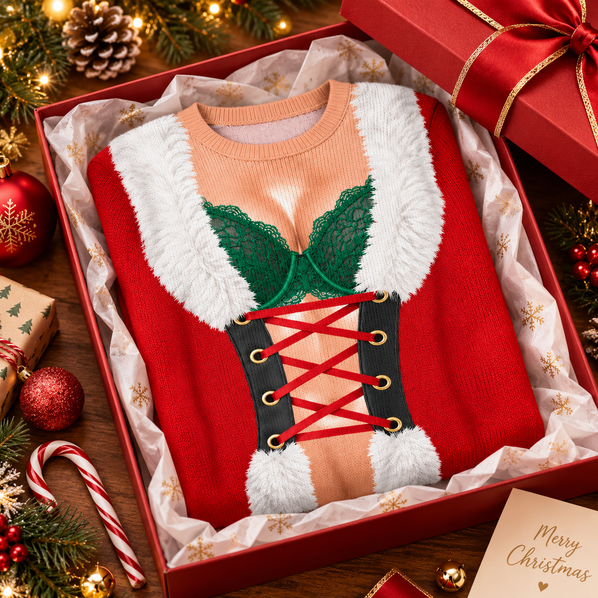 Funny Sexy Santa Ugly Christmas Sweatshirt