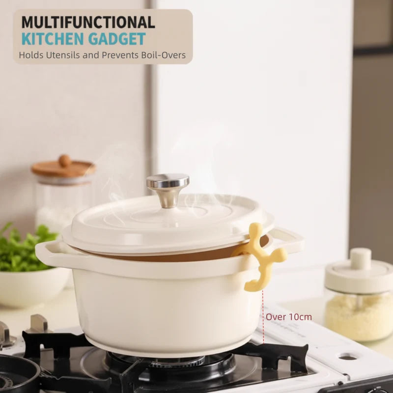 Multifunction Silicone Pot Handle Spatula Rack