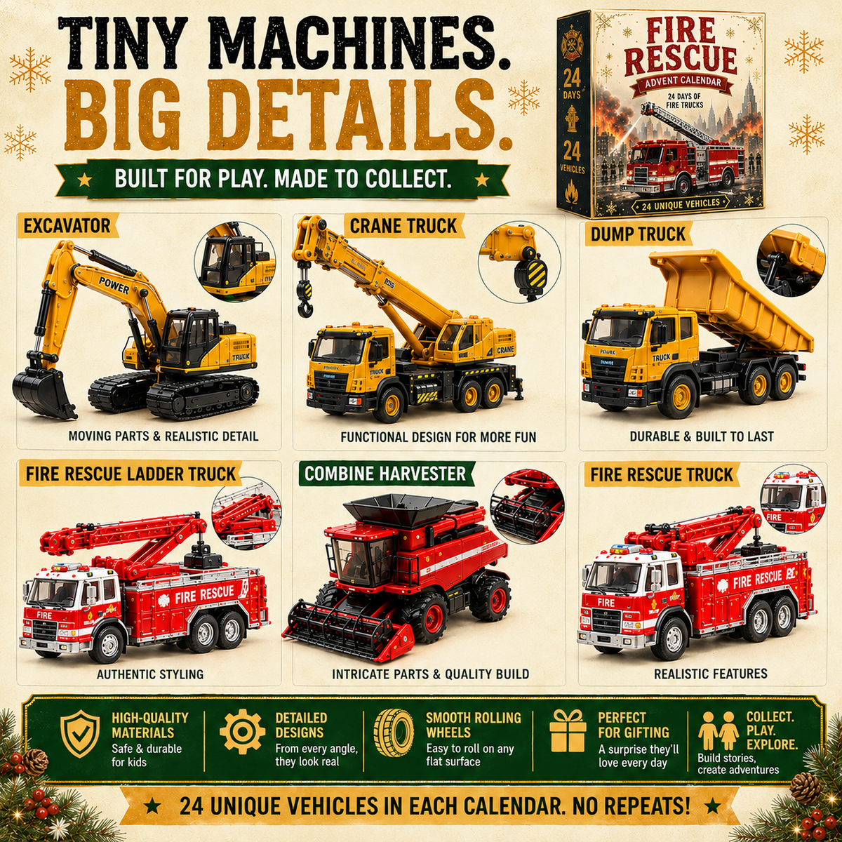 🎄 24-Day Vehicle Advent Calendar