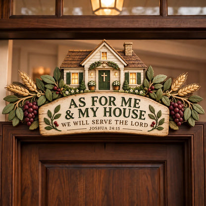 ✝️ Christian Faith & Blessings Door Topper – 6 Scripture-Inspired Farmhouse Doorway Decorations