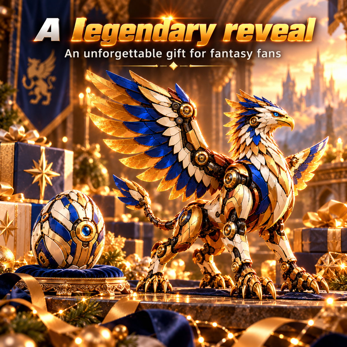 🦅 2-in-1 Transforming Mechanical Griffin Egg – Winged Fantasy Figure🎁