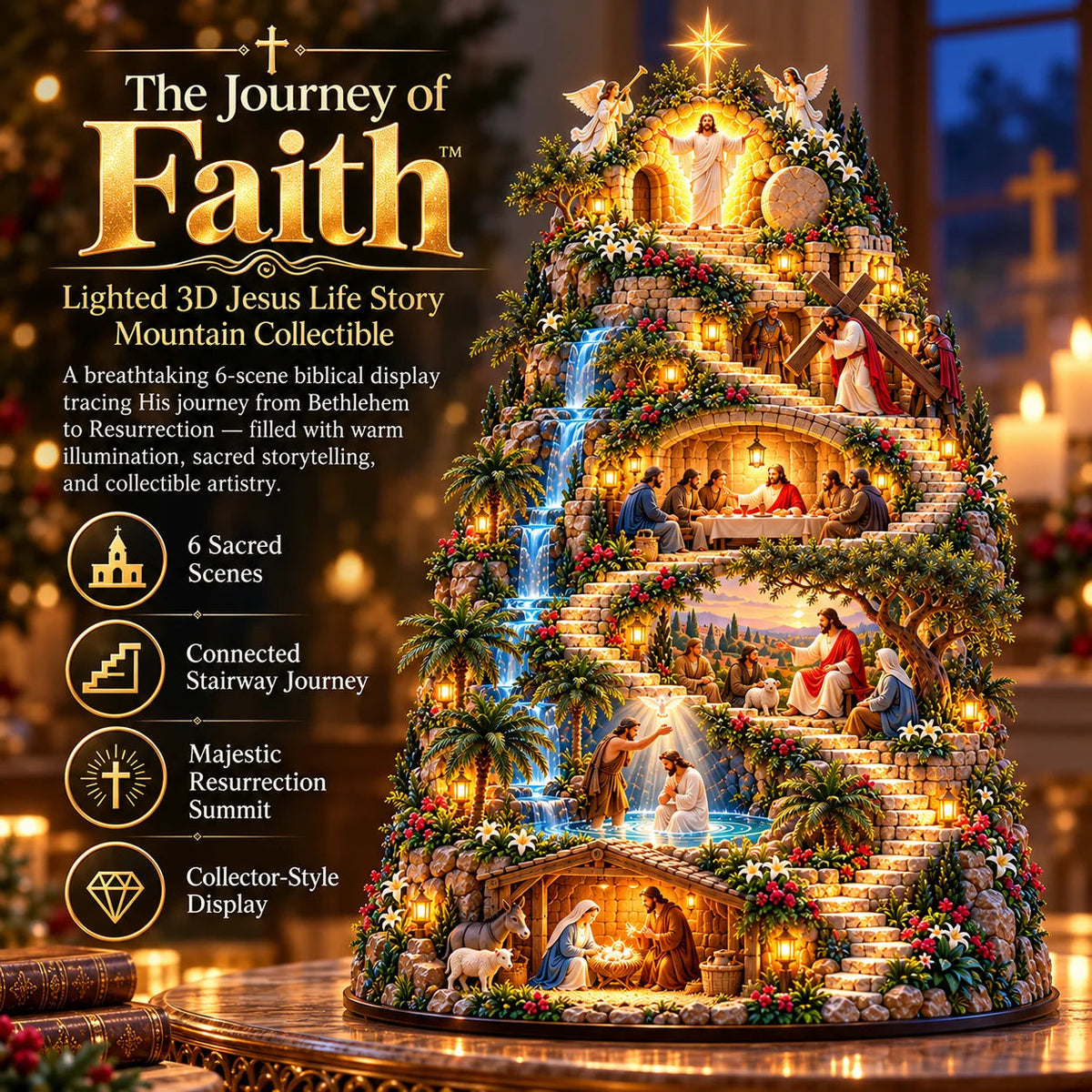 ✝️ The Life of Jesus in Six Illuminated Scenes