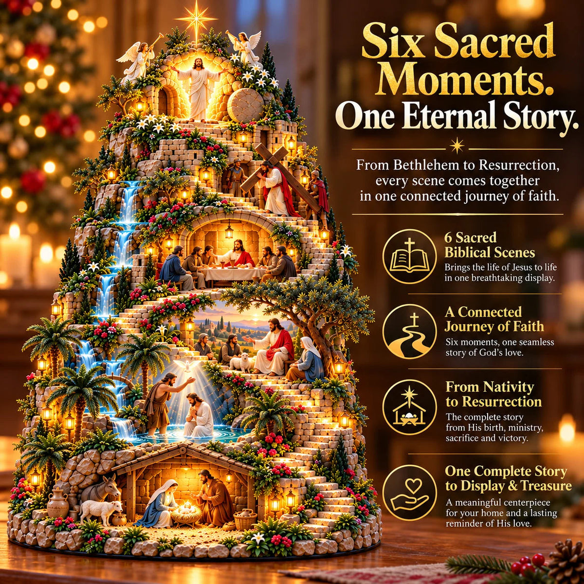 ✝️ The Life of Jesus in Six Illuminated Scenes