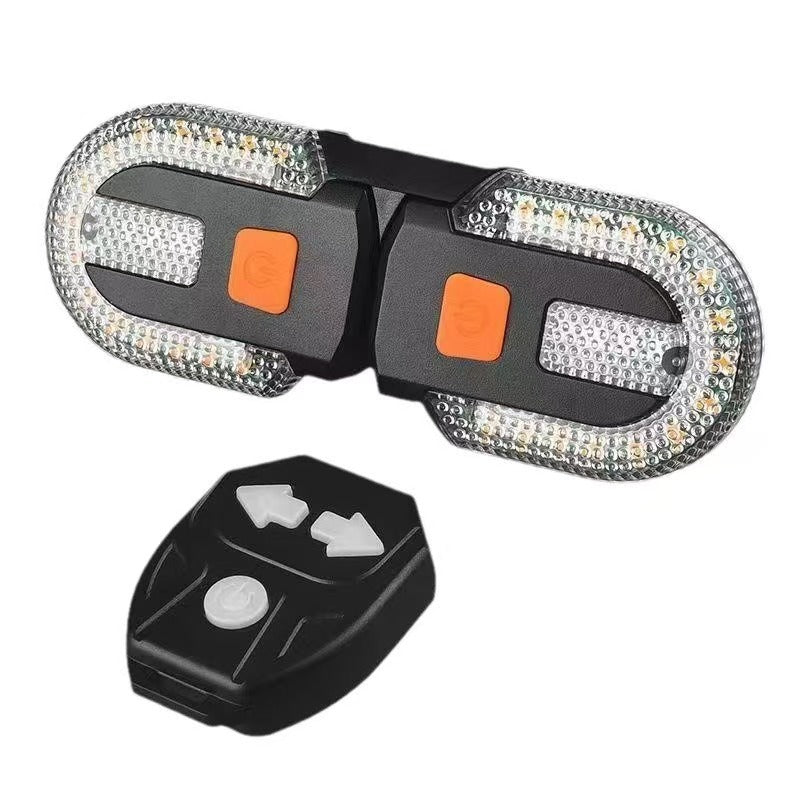 🚴💡 Wireless Bike Turn Signals – Thumb Control, Split Rear Lights & Type-C Charging