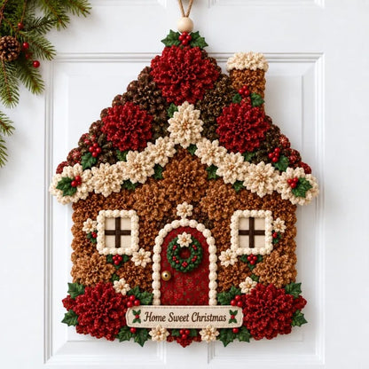 🎄 DIY Christmas Door Hanging Kit – Layered Fabric Holiday Décor