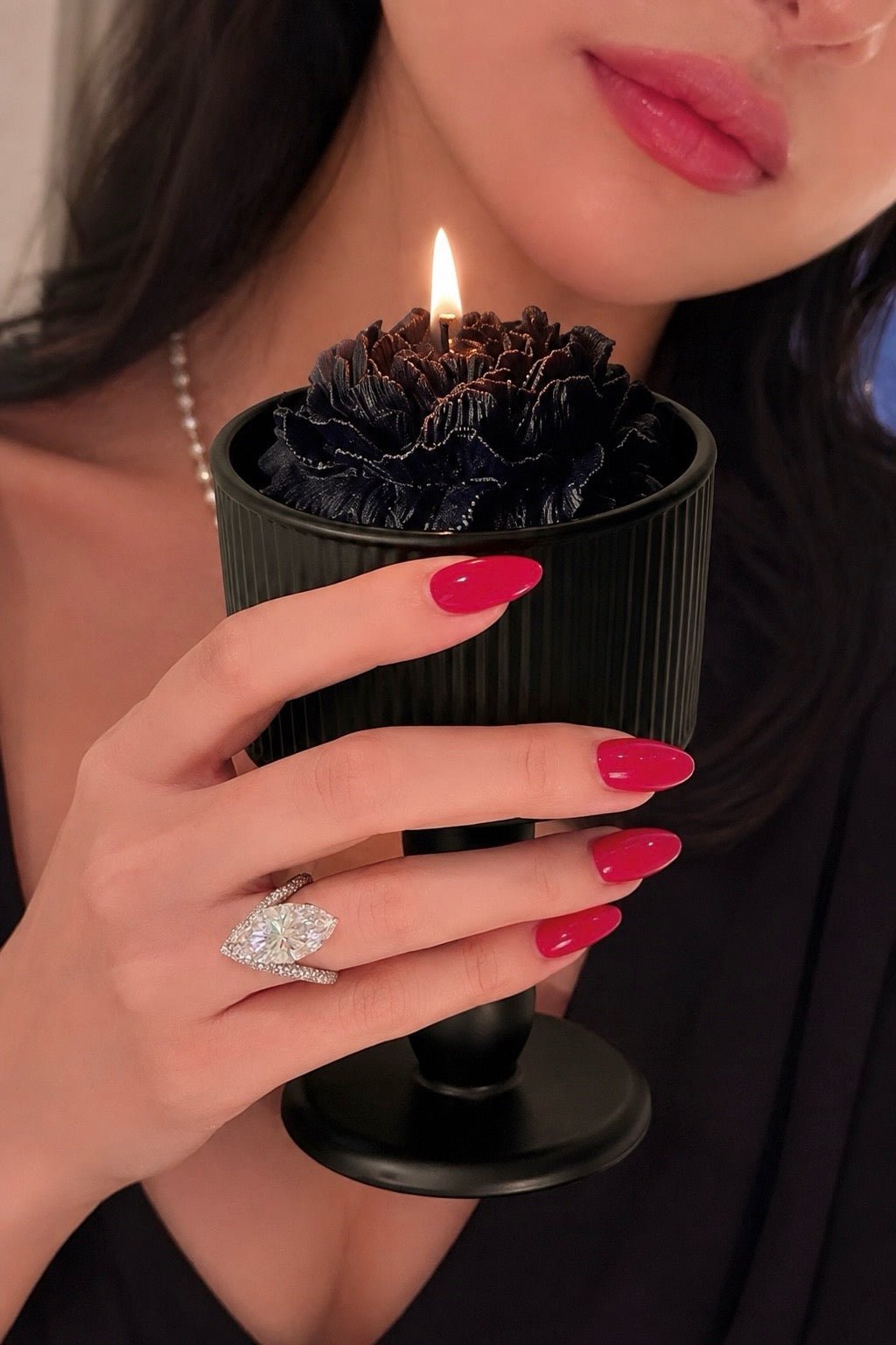 Fleur de Paris Set of 2 Candles staged on the steps of the Louvre in Paris