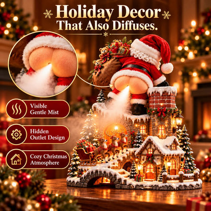 🎅 Santa’s Naughty Little Village — Light-Up Mist Diffuser