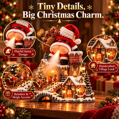 🎅 Santa’s Naughty Little Village — Light-Up Mist Diffuser