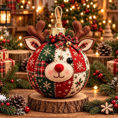 🎄 Easy DIY Patchwork Christmas Ornaments – 8 Adorable Holiday Characters ✨