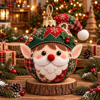 🎄 Easy DIY Patchwork Christmas Ornaments – 8 Adorable Holiday Characters ✨