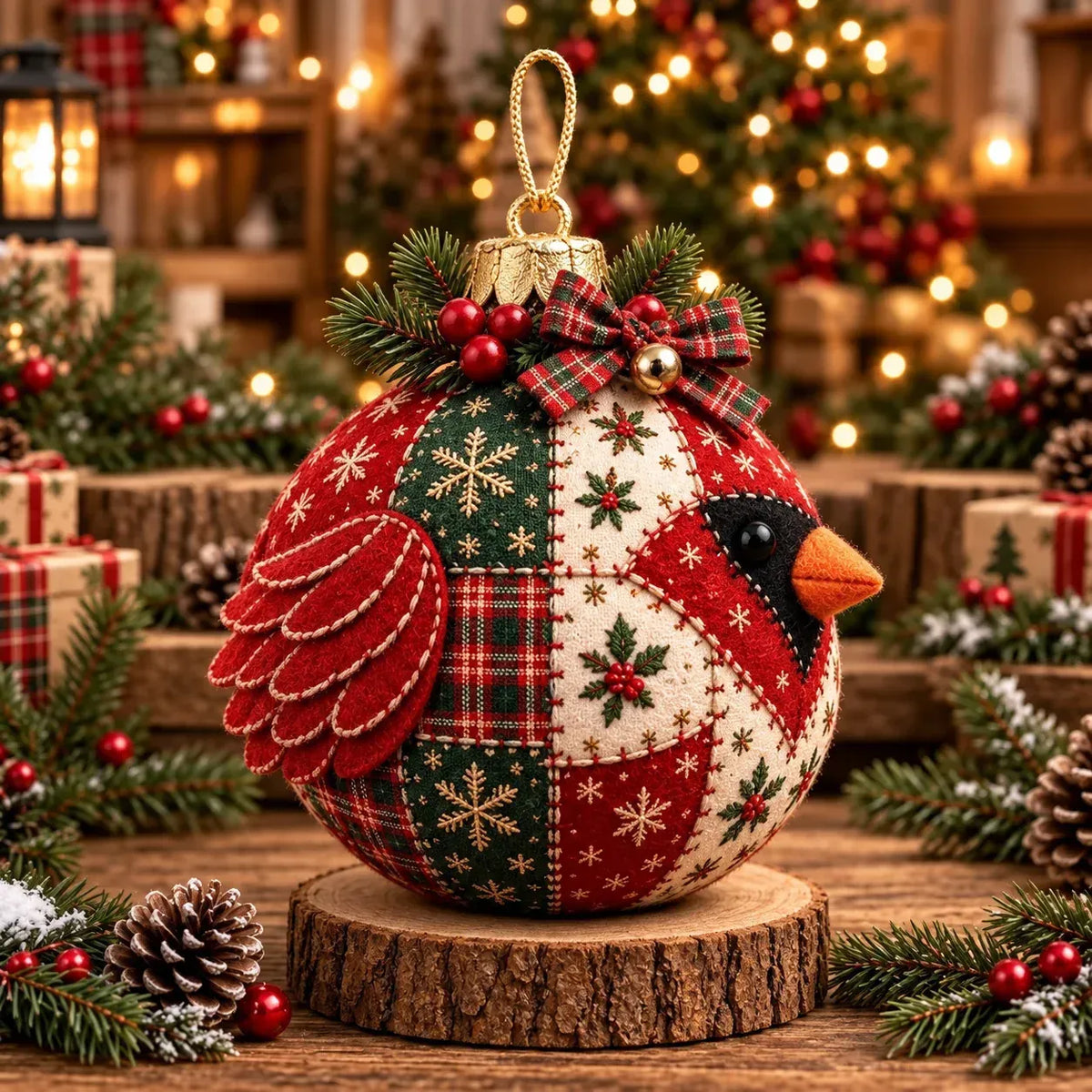 🎄 Easy DIY Patchwork Christmas Ornaments – 8 Adorable Holiday Characters ✨