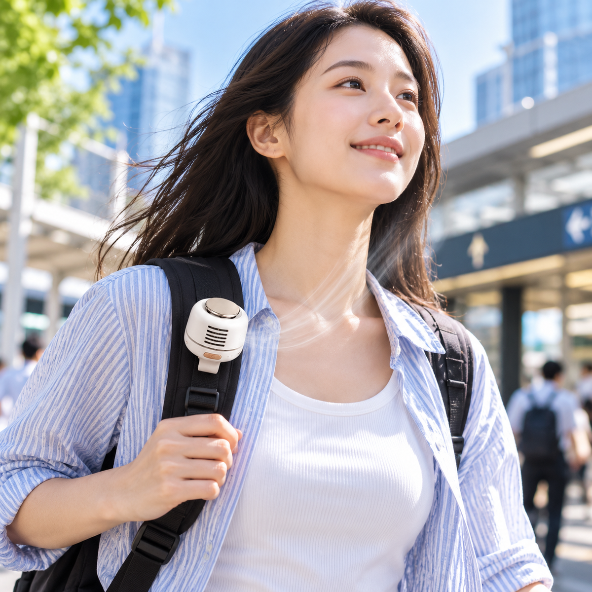 🌬️ Portable Bladeless Clip Fan – USB Rechargeable, 3-Speed Personal Cooling Fan ✨