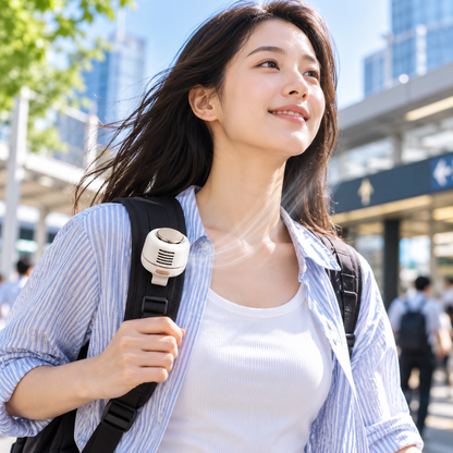 🌬️ Portable Bladeless Clip Fan – USB Rechargeable, 3-Speed Personal Cooling Fan ✨